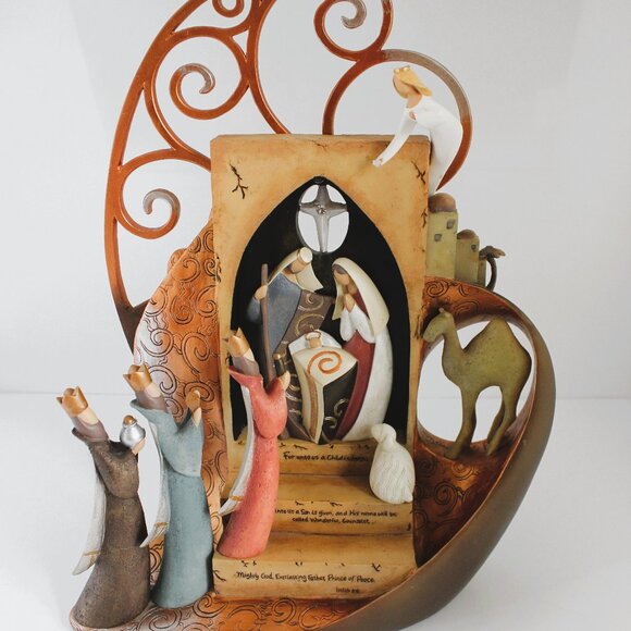 2011 Beautiful Legacy of Love Light Up Nativity Kim Lawrence Enesco Christmas - Picture 1 of 16